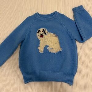 Blue Sweater with Dog Design
